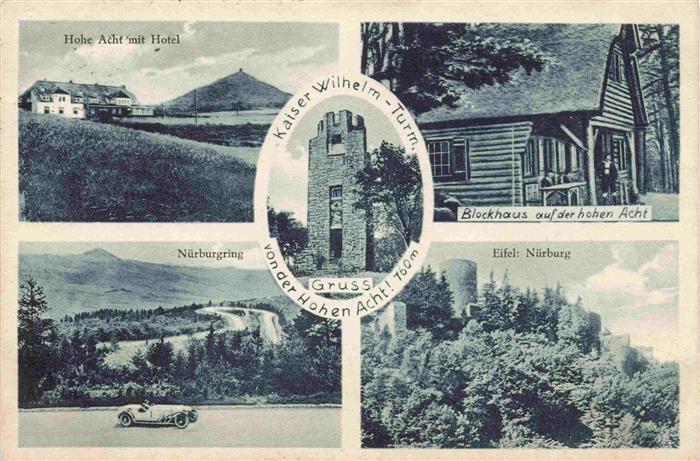 Adenau Ahrweiler Rheinland-Pfalz Kaiser-Wilhelm-Turm Hohe Acht mit Hotel Blockha