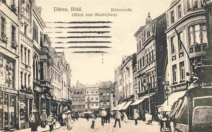Dueren Rheinland Koelnstrasse Blick zum Marktplatz