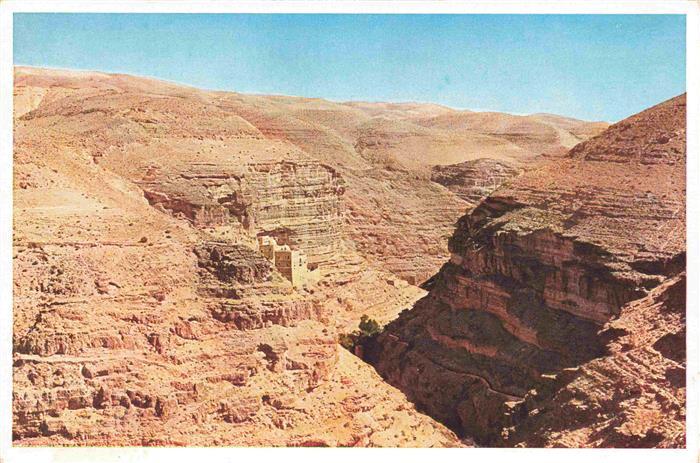 Wadi-Kelt Wadi el Kelt Israel Panorama Blick zum Kloster