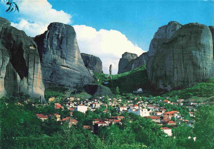 Meteora Meteore Monastero Metamorphoris Greece Ansicht von Kastraki