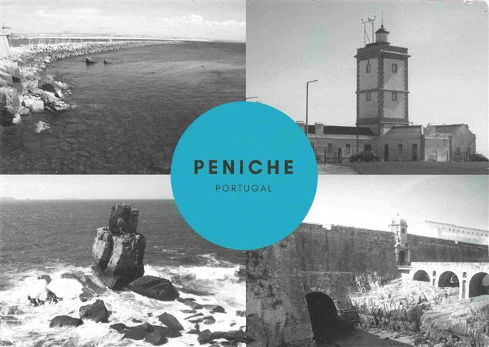Peniche PT Kuestenpanorama Teilansicht Festungsanlae
