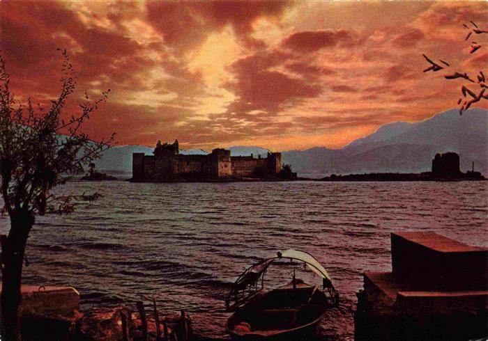 Cannero Riviera Lago Maggiore IT Uferpartie am See Abendstimmung