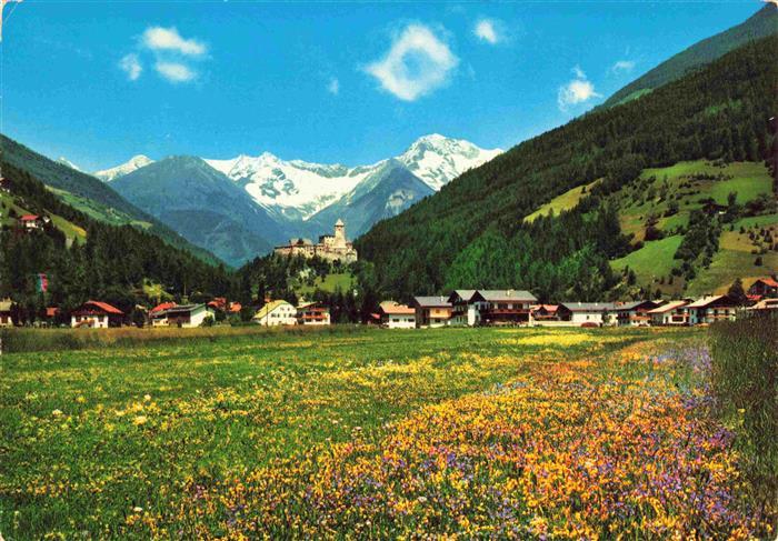 Sand  Taufers Suedtirol IT Panorama Schloss Taufers Alpen
