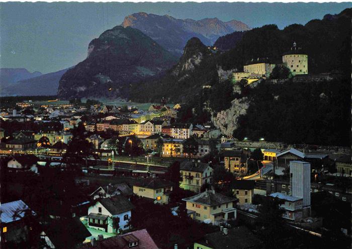 KUFSTEIN Tirol AT Panorama Festung Kaisergebirge Nachtaufnahme