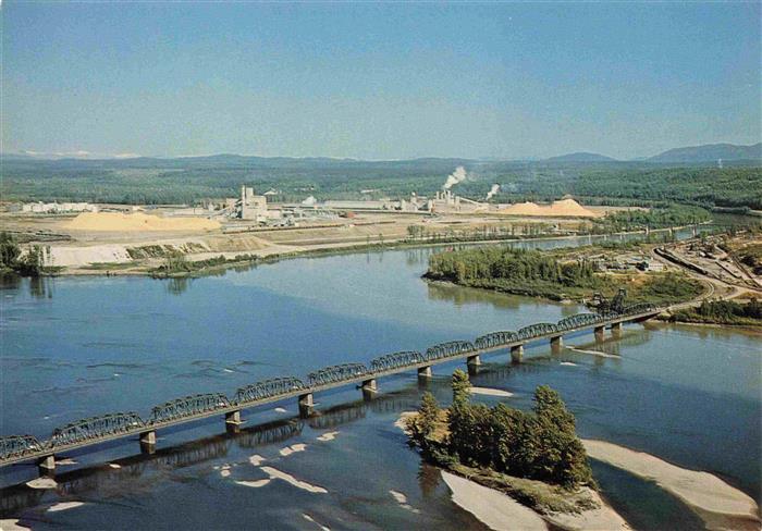 Prince George British Columbia Bird's eye view Industry Oil Refinery Pulp Mills