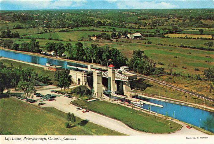 Peterborough Ontario Canada World's highest lift locks Trent Canal Kawarthe Lake