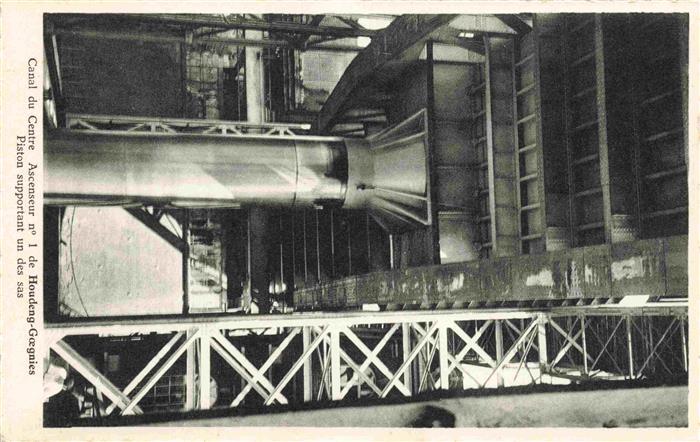 Houdeng-Goegnies Belgie Canal du Centre Ascenseur no 1 Piston supportant un de s