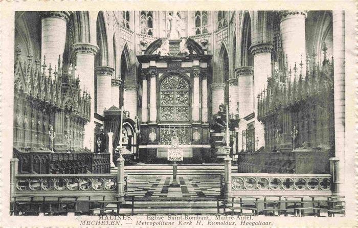 Malines Mechelen Flandre Belgie Eglise Saint Rombaut Maitre Autel