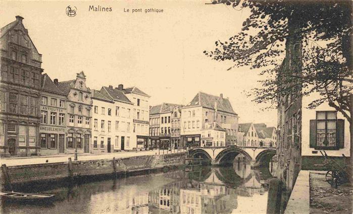 Malines Mechelen Flandre Belgie Le pont gothique