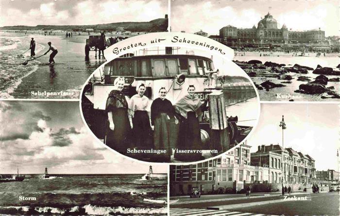 Scheveningen NL Schelpenvisser Visersvrouwen Sturm Kurhaus Zeckant