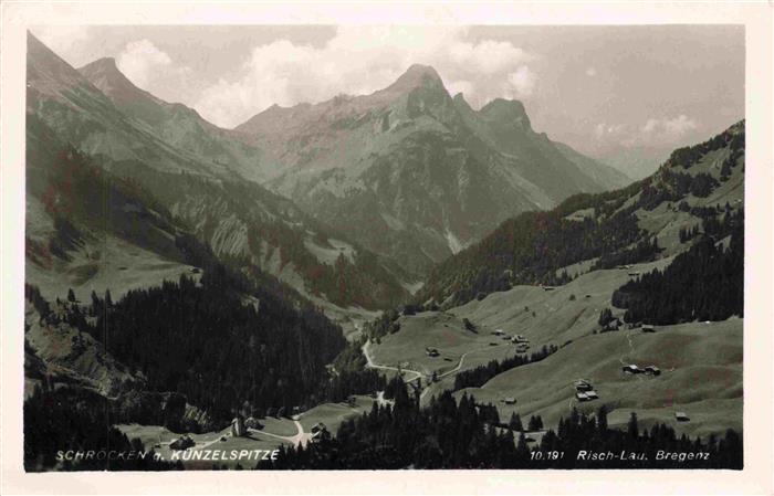 Schroecken Nesslegg AT Panorama mit Kuenzelspitze