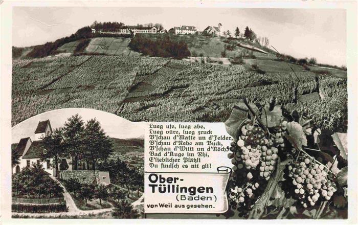 Obertuellingen Loerrach Panorama mit Kirche