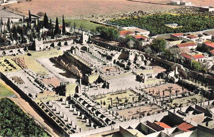Tebessa Algerie Vue aerienne sur les Ruines Remaines de la Basilique