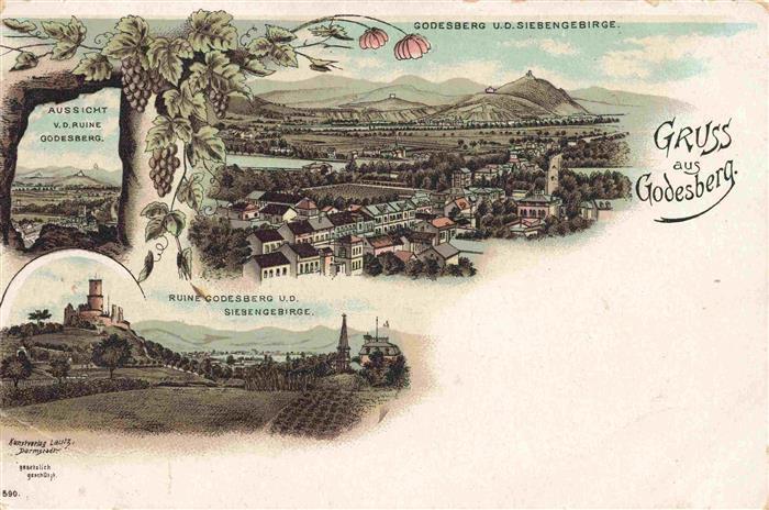 Godesberg Bad Bonn Aussicht Ruine Godesberg Siebengebirge Panorama