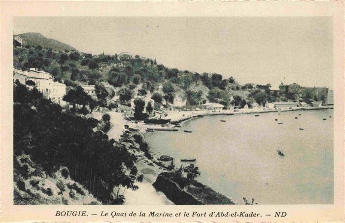 Bougie Bejaia Algerie Le Quai de la Marine et le Fort d'Abd-el-Kader