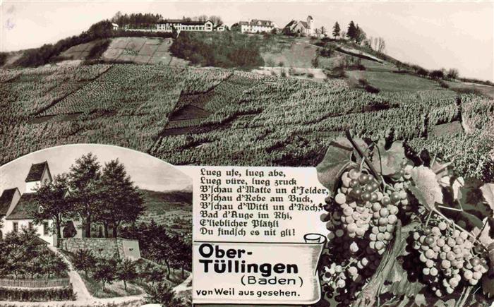 Obertuellingen Loerrach Panorama mit Kirche