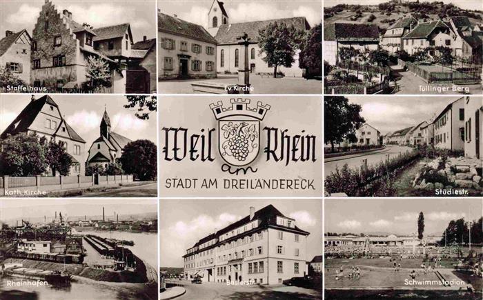 Weil am Rhein Staffelhaus Ev Kirche Tuellinger Berg Kath Kirche Stuedlestrasse R