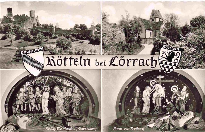 Roetteln Roettelweiler Loerrach Sausenberg Burgruine Roetteln Rudolf III von Hac