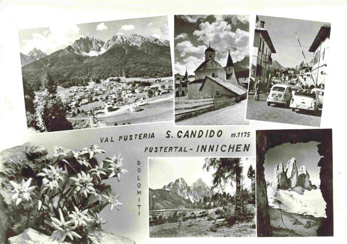 San Candido Innichen Bolzano IT Panorama Kirche Strassenpartie Tre Cime