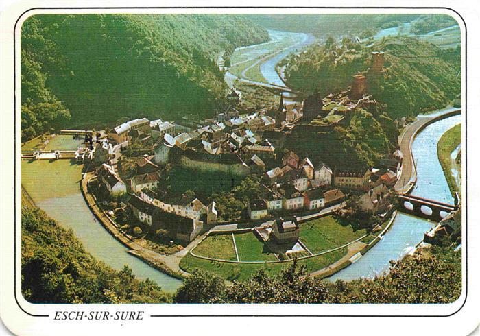 Esch-sur-Sure Luxemburg Fliegeraufnahme