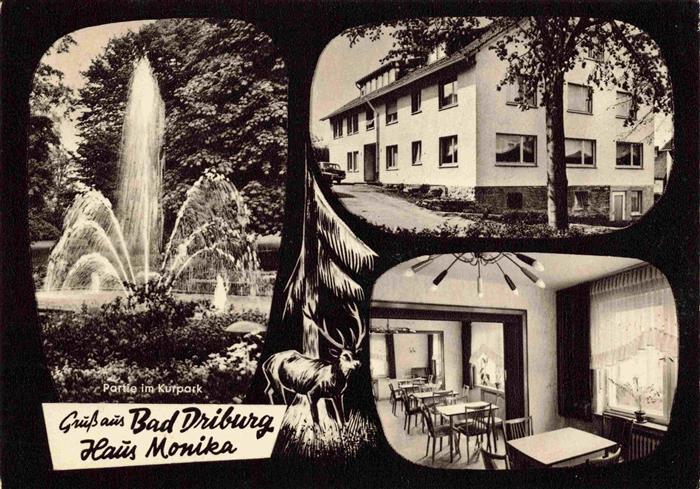 BAD DRIBURG Haus Monika Partie im Kurpark Gaststube