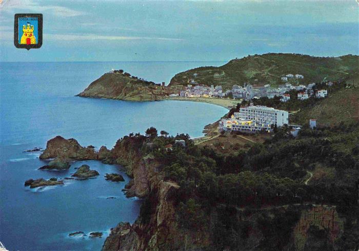 Tossa de Mar ES Atardecer Fliegeraufnahme