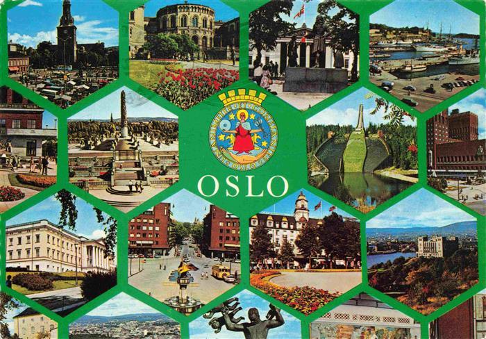 Oslo  Norge Teilansichten mit bekannten Bauwerke