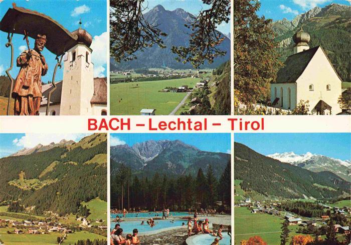 Bach Lechtal Tirol AT Kirche Panorama Kapelle Schwimmbad