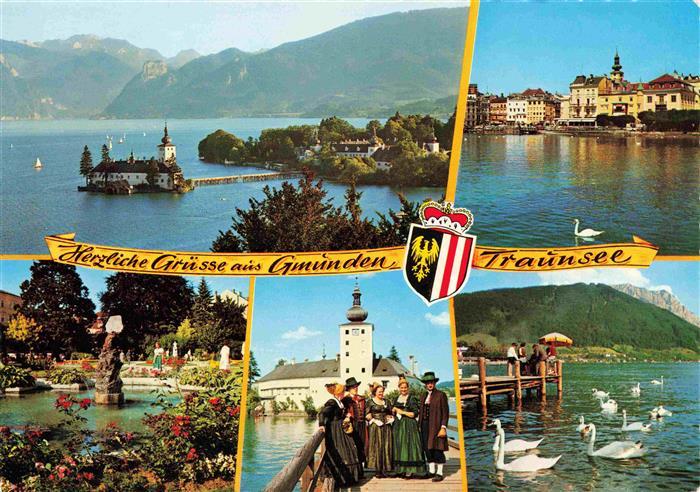Gmunden Traunsee Salzkammergut Oberoesterreich AT Schloss Ort Promenadenblick Es