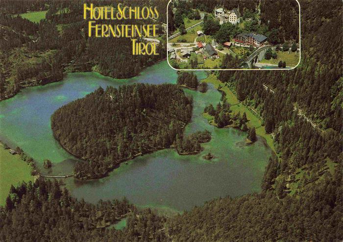 Fernsteinsee Nassereith Tirol AT Hotel Schloss Fernsteinsee Fliegeraufnahme