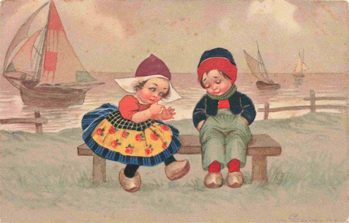 Kinder Child Enfants Trachten See