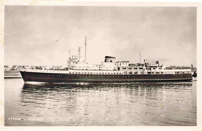 Schiffe Ships Navires Hoek v. Holland m.s. Emme