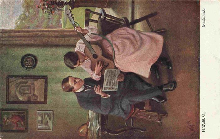 Verlag Hermann Leiser Nr. K 1136 H.Wolff M. Musikstunde Gitarre