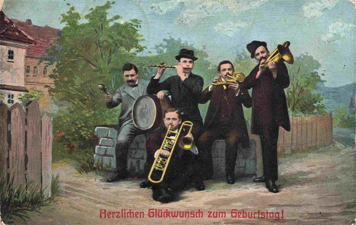 Blasinstrumente Trommel Geburtstag