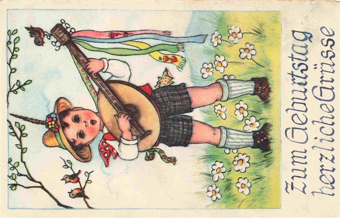 Mandoline-- Glueckwunsch Geburtstag Kind