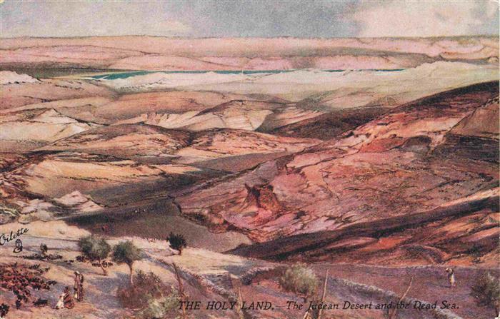 Verlag Tucks Oilette Serie Nr. 8978 Judean Desert Dead Sea Holy Land