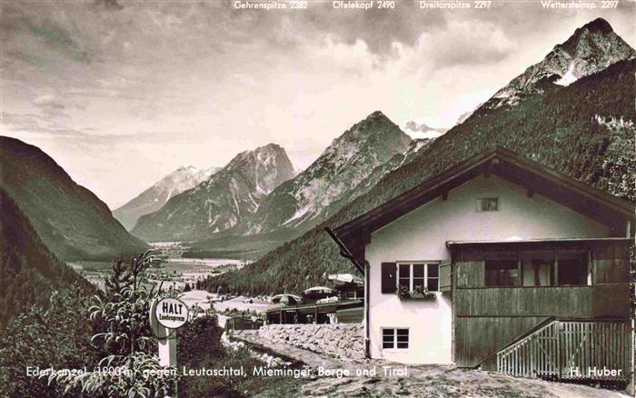 Grenze Douane Zoll Frontiere Border-- Ederkanzel Leutaschtal Mieminger Berg Tiro