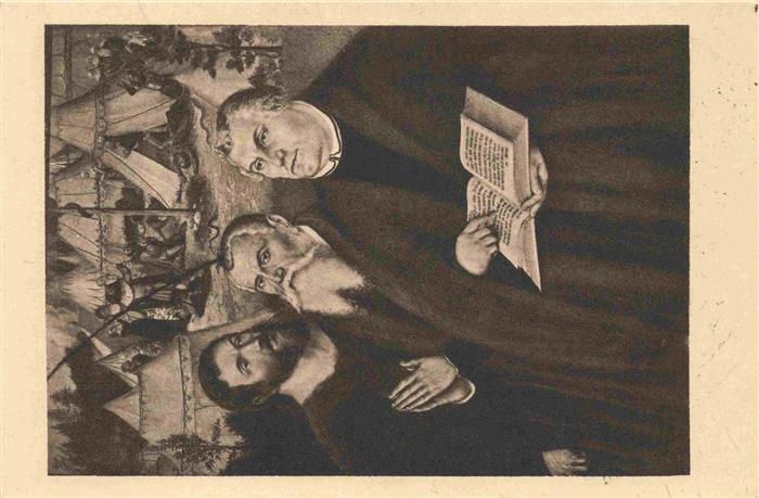 Cranach Lukas Kuenstlerkarte Stadtkirche zu Weimar Joh.d. Taeufer Cranach Luther