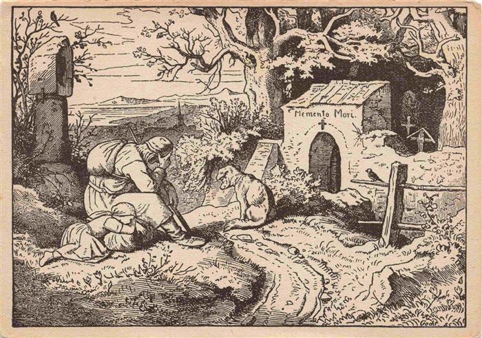 Richter Ludwig Kuenstlerkarte Heimkehr