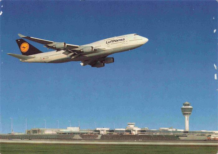 Flugzeuge Zivil Lufthansa Boeing 747-400 Flughafen Muenchen