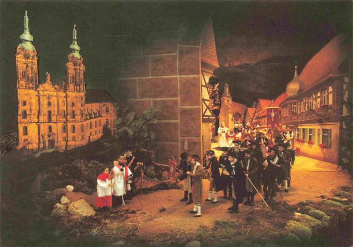 Krippe Weihnachtskrippe Crib Copier Walofahrt nach Vierzehnheiligen Figuren Basi