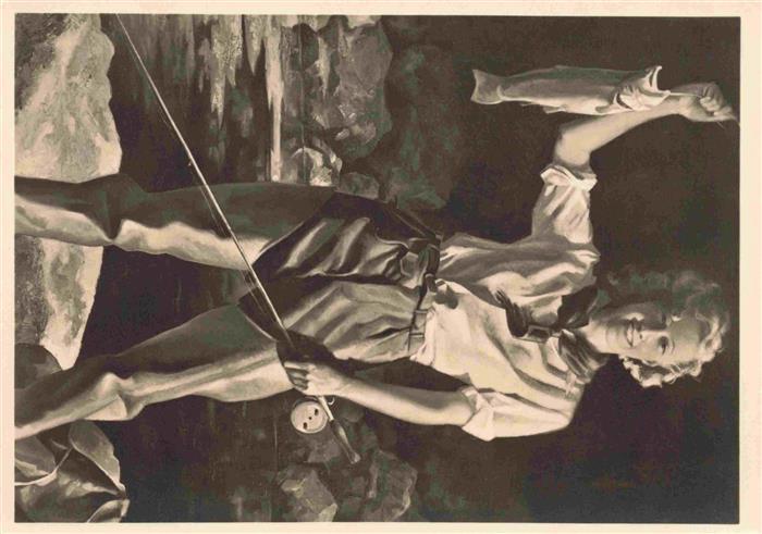 Verlag HDK Haus der Deutschen Kunst Nr. 422 Muenchen E.J. Engelhard Sportfischer