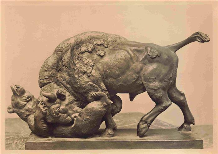 Verlag HDK Haus der Deutschen Kunst Nr. 539 Muenchen Emil Manz Wisent und Baer