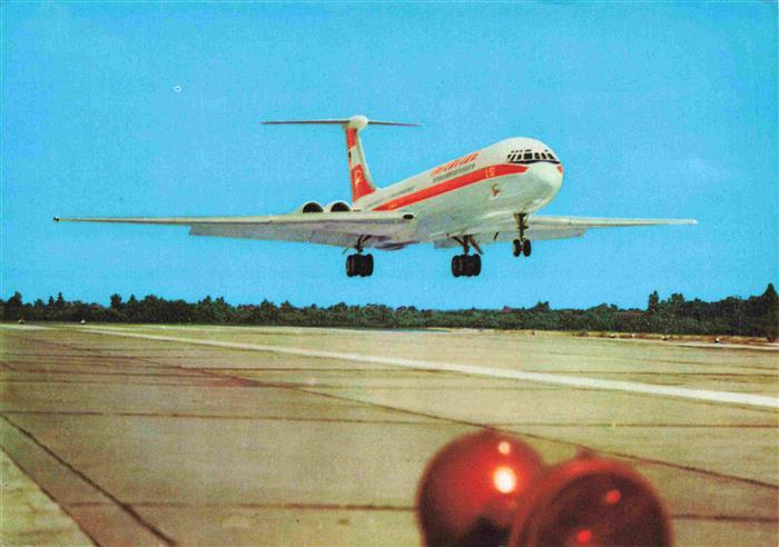 Flugzeuge Zivil IF Interflug Turbinenluftstrahlverkehrsflugzeug IL 62