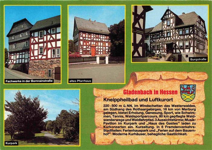 Chronik-AK Gladenbach in Hessen Pfarrhaus Kurpark Burgstrasse