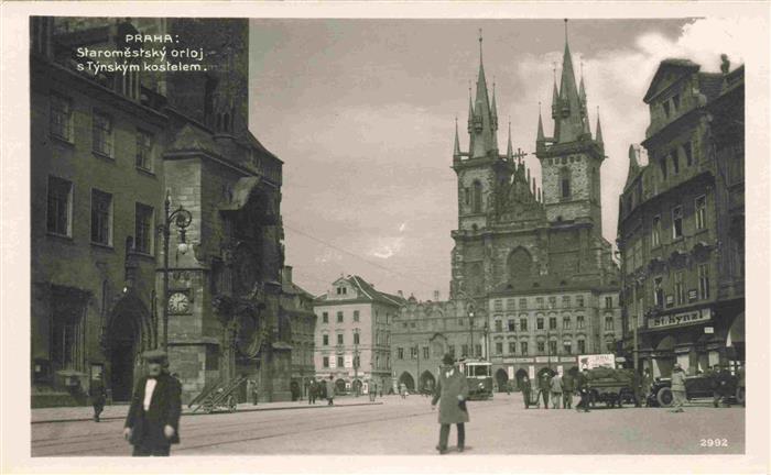 PRAHA Prag Prahy Prague Staromestsky orloj s Tynskym kostelem Astronomische Uhr