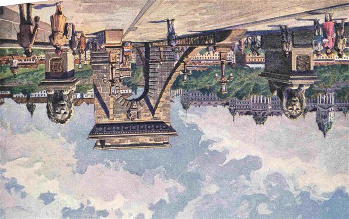 BUDAPEST HU Széchenyi Kettenbruecke Kuenstlerkarte