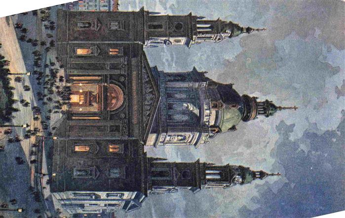 BUDAPEST HU St. Stefans-Dom Kuenstlerkarte