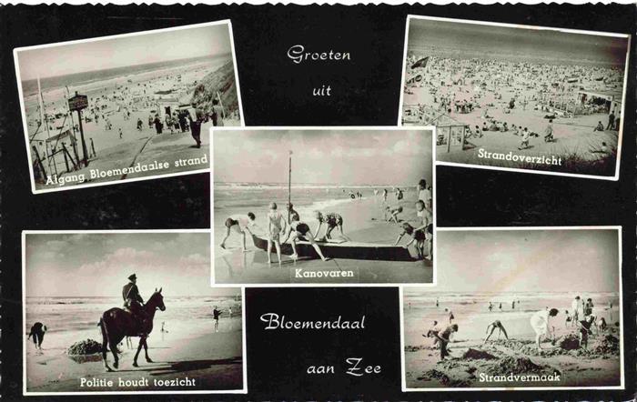 Bloemendaal aan Zee NL Strand Kanovaren Politie houdt toezicht Strandvermaak