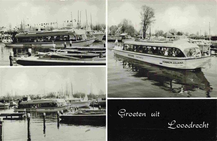 Loosdrecht Wijdemeren NL Hafen Fahrgastschiff